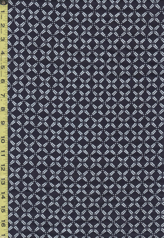 Yukata Fabric - 548 - Interlocking Diamonds - Indigo