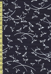 Yukata Fabric - 530 - Dragonflies & Arcs - Indigo