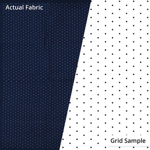 Sashiko Design Cloth - Pre-printed DIAGONAL DOTTED GRID for Hitome-zashi Sashiko - NAVY - # 2056