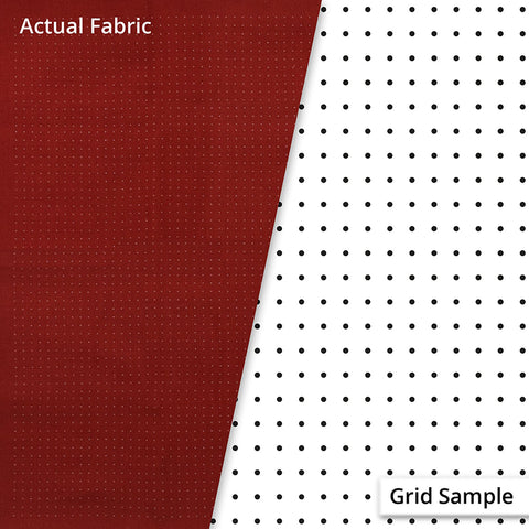 Sashiko Design Cloth - Pre-printed DOTTED GRID for Hitome-zashi Sashiko - BRICK RED - # 4521