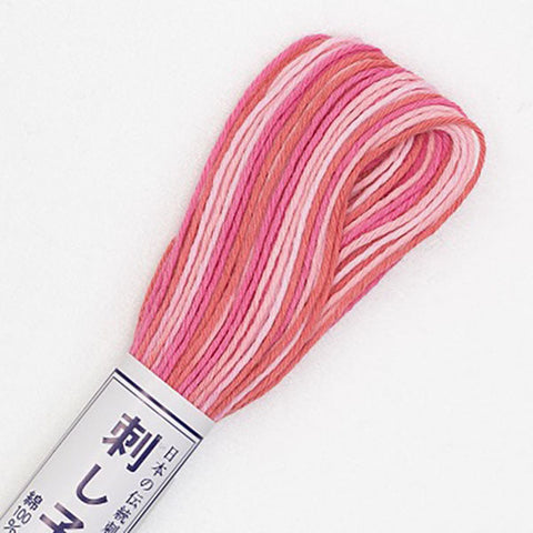 Sashiko Thread - Olympus 20m - Variegated # 53 - Pinks