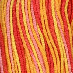 Sashiko Thread - Olympus 20m - Variegated # 75 - Orange, Pink & Yellow