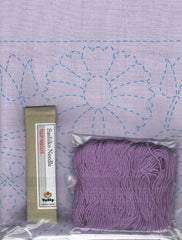 Sashiko World - FRANCE - Sampler Kit with Needle & Thread - Cradle of Happiness - Lavender
