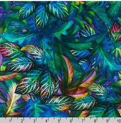 *Tropical - Fantastic Forest - Compact Tropical Leaves - ATZD-2015-460 - Midnight Purple