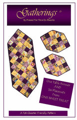 Table Runner & Placemat Pattern - Pressed For Time Quiltworks - Gatherings  - ON SALE - SAVE 50%