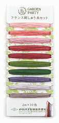 Olympus Garden Party - Floss Sampler Assortment - GPC-06 - ANTIQUE - Pinks-Mulberry-Green-Lavender