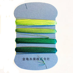 Kinkame Silk Thread  Assortment - 100wt - # 07 GRASS GREENS