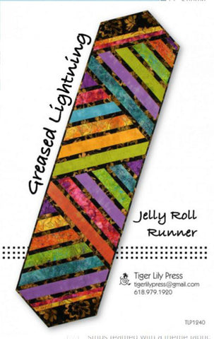 Table Runner Pattern - Tiger Lily Press - Greased Lightening - Jelly Roll Runner