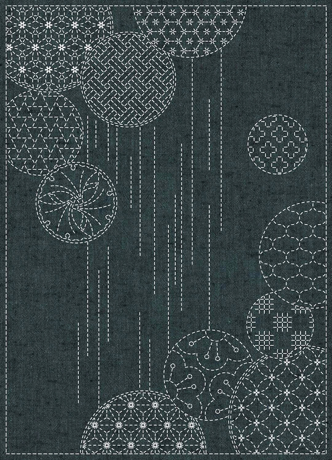 Sashiko Stencil by QH Textiles - Hishi seikaiha