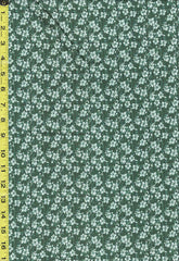 ON SALE - *Tropical Fabric - In the Beginning - Mini Tropical Hibiscus - 5MT-1 - Dark Teal/ Blue-Green - SAVE 30%