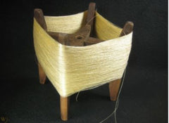 Yukata Fabric - 534 - Small Japanese Winding Bobbins (Itomaki) & River Swirls - Indigo
