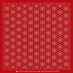 Sashiko Pre-printed Sampler - QH Textiles - KF2021-27-RD - Hitome-Zashi Snowflakes - Red