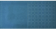 Sashiko Pre-printed Sampler - Lecien/ Cosmo - Maru-tsunagi 98905-70 - Dark Teal Blue