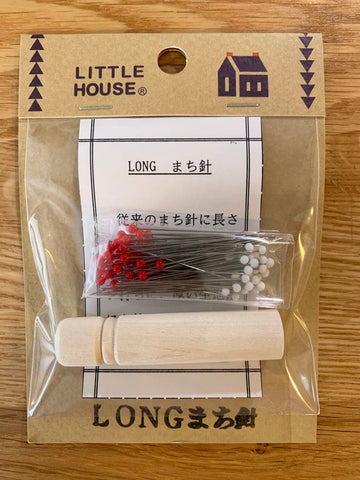 Notions - Little House Japanese Long Pins (80) with Wooden Tube