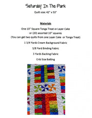 Quilt Pattern - Little Louise Designs - Saturday in the Park