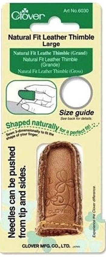 Notions - Clover Natural Fit Leather Thimble # 6030 - Large