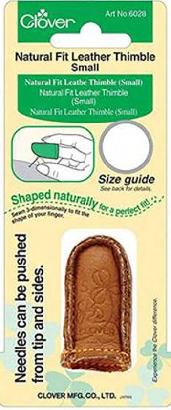 Notions - Clover Natural Fit Leather Thimble # 6028 - Small