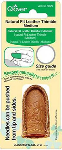 Notions - Clover Natural Fit Leather Thimble # 6029 - Medium