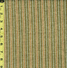 Japanese - Morikiku Stripe - M-23200-C18 - Dobby Weave - Olive Green, Gold, & Ecru