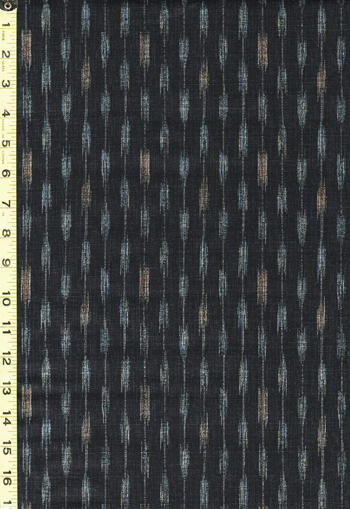 *Japanese - Morikiku Arrow Ikat - M-17000-B24 - Dobby Weave - Black