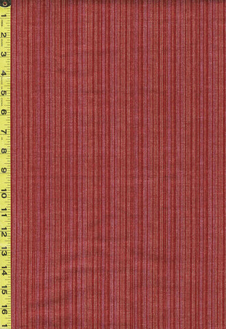 SALE - Japanese - Morikiku - Mini Stripe - M-2070-3D - Dobby Weave - Dark Red, Pink & Orange - SAVE 30% - By the Yard