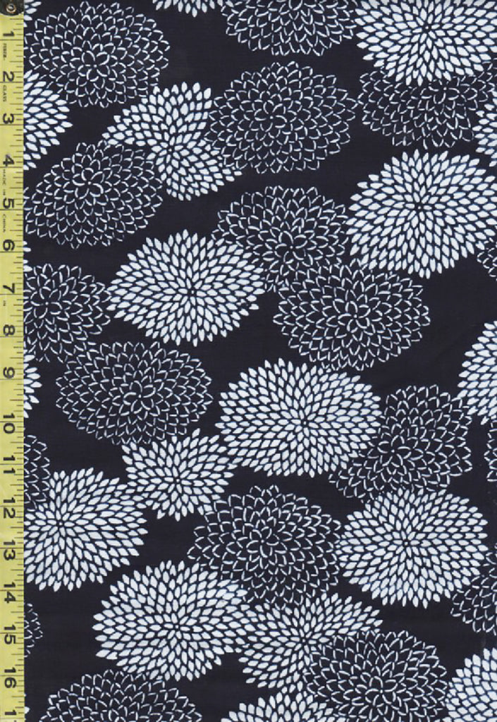 Yukata Fabric - 533 - Chrysanthemum Clusters - Indigo