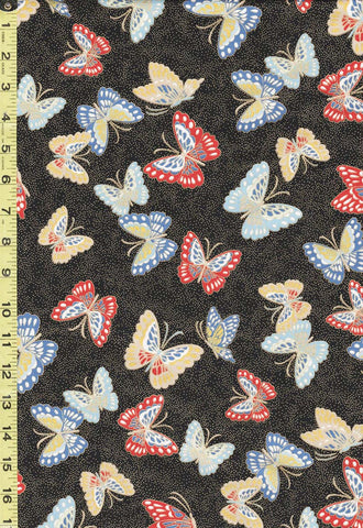 Asian - Niwa Colorful Butterflies - 04386-K - Black