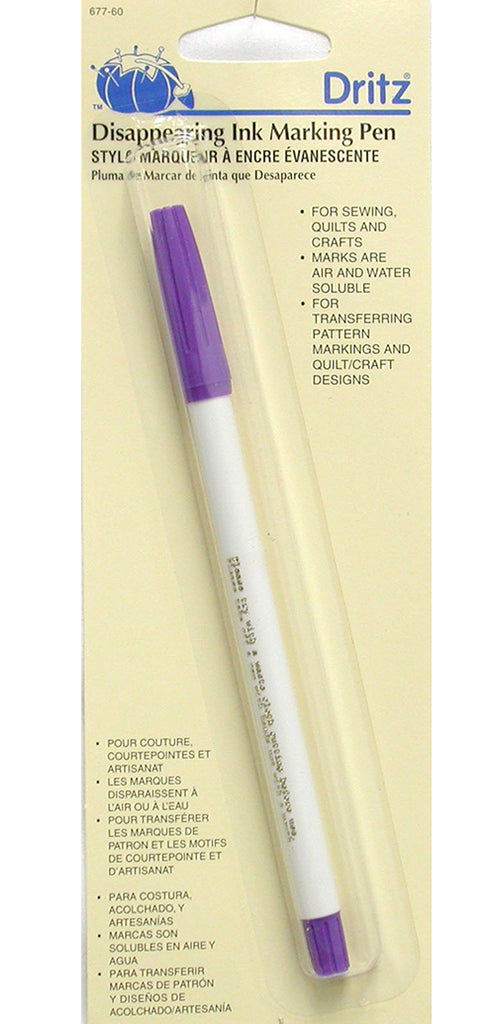  Dritz 677-60 Disappearing Ink Marking Pen, Purple, 8.75 x 2.88  x 0.63