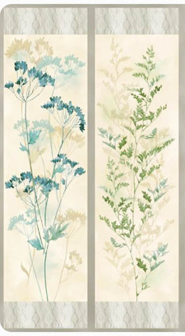 Floral Fabric - Neutral Nature Wild Flower PANEL