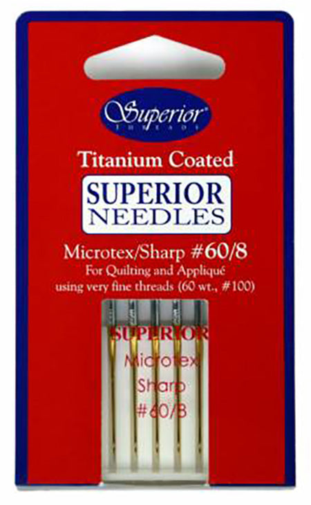Notions - Titanium Coated Microtex Sharp Needles - Size 60/8