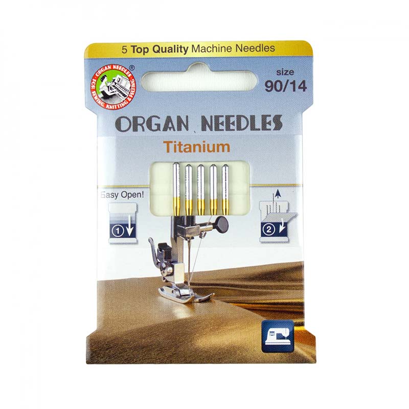 Organ Needles Machine Needle Titanium SZ90 5pc