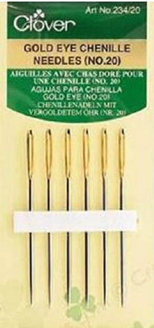 Chenille needles with sharp point, No. 20, 1.00 x 43mm