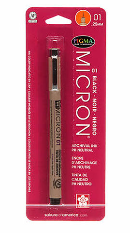 Notions -  Pigma Micron Pen - Black -  Size 01-.25mm