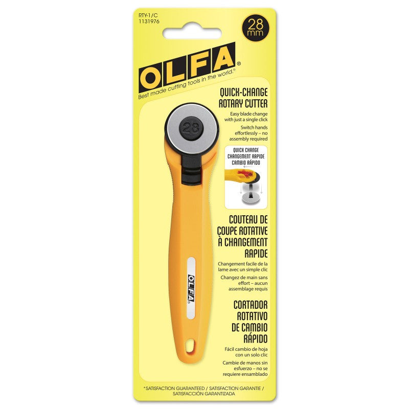 Rotary Cutter - OLFA RTY-1/C - 28mm Quick-Blade Change Rotary Cutter