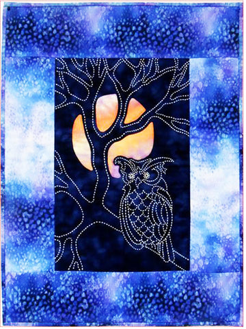 Sashiko -Sylvia Pippen Designs - Owl & Moon pattern