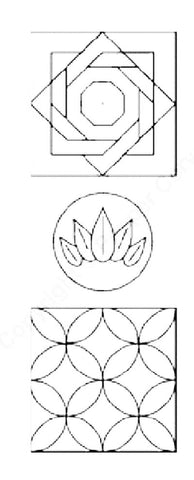 Sashiko Stencil - PC1051 - Swirling Squares, Bamboo Crests & Seven Treasures - 5