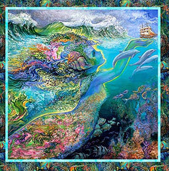 Tropical - 3 Wishes - Call of the Sea - Mermaid 4 Block PANEL - 17987-Multi - ON SALE