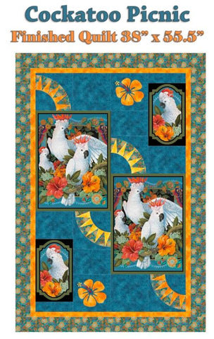 Quilt Pattern - Cockatoo Collection - Cockatoo Picnic - ON SALE - SAVE 50%