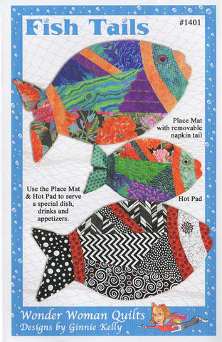 Pattern - Wonder Woman Quilts - Fish Tails Placemat