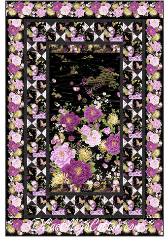 Quilt Pattern - Castilleja Cotton - Majestic Bouquet Panel Quilt