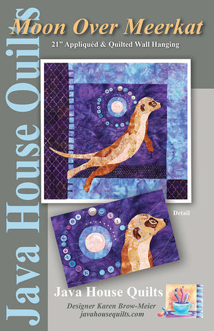 Quilt Pattern - Java House - Moon Over Meerkat - ON SALE - SAVE 50%
