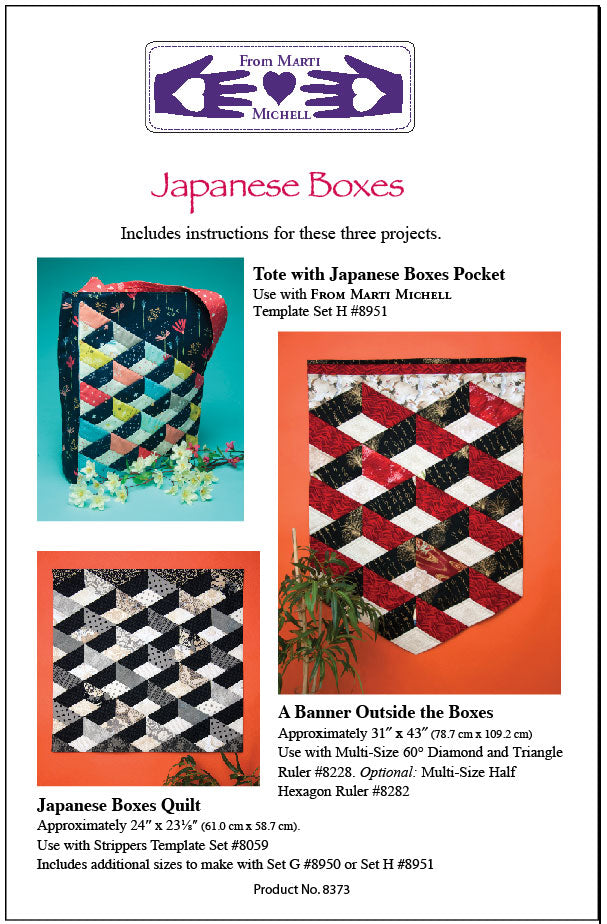 Quilt Pattern - Marti Michell - Japanese Boxes Wall Hanging with Paper Templates - ON SALE - SAVE 50%