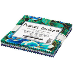 Asian - Charm Pack - PEACOCK GARDEN - 42 - 5" Squares