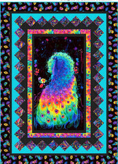 Novelty - Timeless Treasures Rainbow Peacock - C8411 - PANEL - ON SALE
