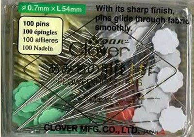 Clover Marbled Glass Head Pins