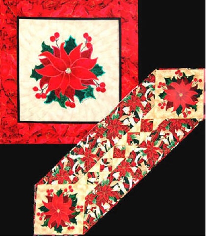 Quilt Pattern & Table Runner - Art of the Quilt - Pat's Poinsettia