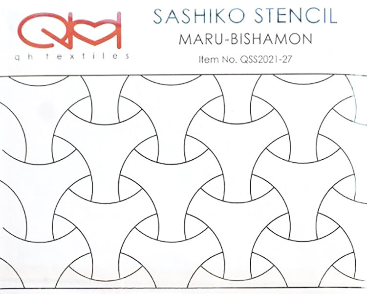 Sashiko Stencil in Two Sizes - 4.5 x 4.5 and 4 x 4 (Bishamon-Kikko AKA Tortoiseshell)