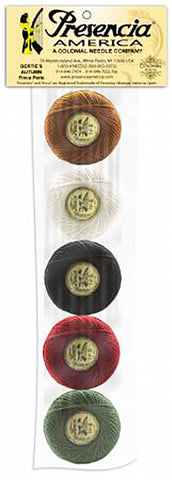 Presencia Perle Cotton Sampler Pack -  Bonnie Sullivan's BERTIE'S AUTUMN SAMPLER - Size 8 - LAST ONE- ON SALE - SAVE 20%