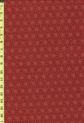 Japanese - Sevenberry Kasuri Collection - Asanoha with Sashiko-Like Stitches (2") - SB-88220D3-1 - Brick Red