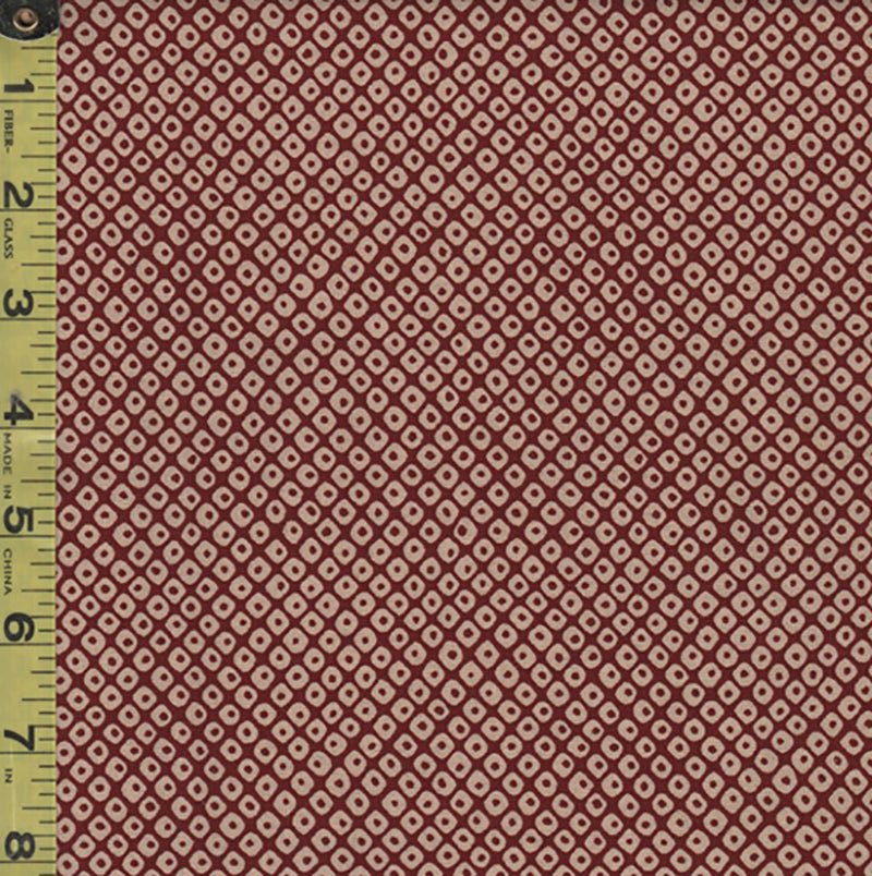 SALE - Sevenberry Kasuri Collection - MEDIUM Faux Shibori Dot (Kanoko) - SB-88220D6-1 - Tan & Dark Brick Red - SAVE 20% - By the Yard
